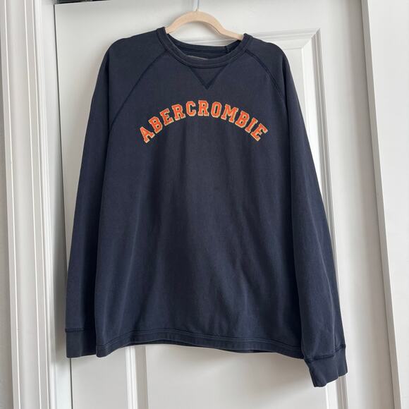 Abercrombie & Fitch Other - Vintage Abercrombie & Fitch Shirt Adult L Blue Logo V Neck Sweatshirt Y2K 90s